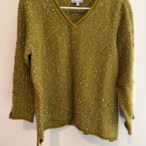 Habitat Olive V-Neck Sweater